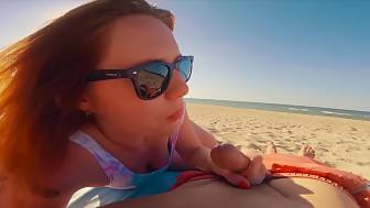 sperm glasses redhead public