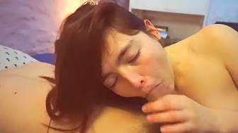deepthroat cums mouth