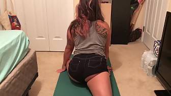 strip yoga stretching touching
