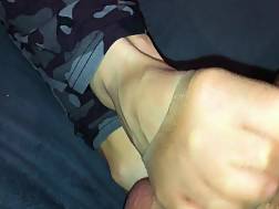 7 min - Footjob nylon socks sperm