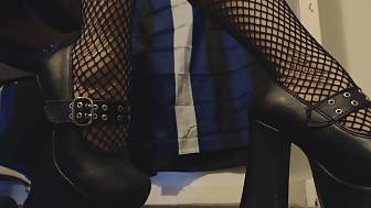 goth shows black heels
