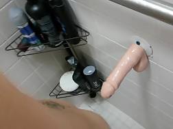 7 min - Masturbates anal dildo shower