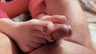 teen feet massive jizz