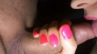 closeup licking blowjob play