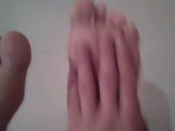 11 min - Playing feet cum