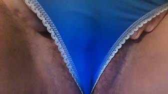 playing button wet panties
