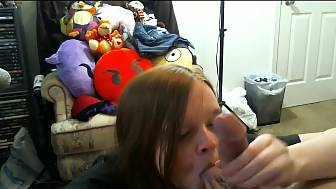 redhead ball blowing cumshot