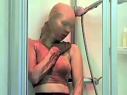 6 min - Young pantyhose nylon shower