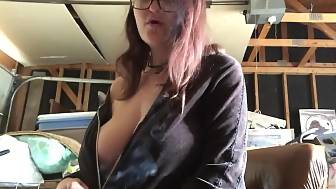 boobed smoking flashing boobs