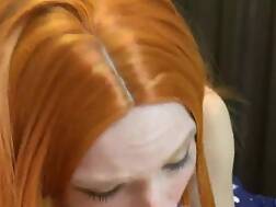 12 min - Redhaired blow sperm mouth