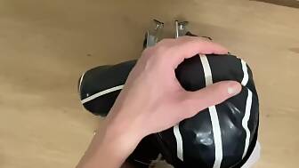 latex two submissive bondage