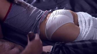 white panties semen