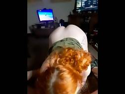 4 min - Redhaired dress creampied floor