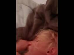 4 min - Blondie deepthroat rides doggystyle