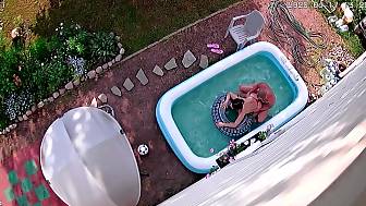caught couple pool
