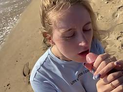 7 min - Oral beach blondie