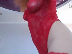 5 min - Redhaired tease feet stockings