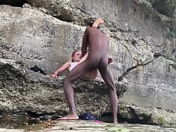 8 min - Interracial couple fucking outdoor