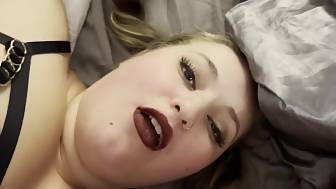 bbw wife blow facial