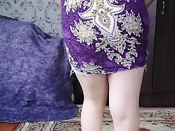 7 min - Dress white legs housewife