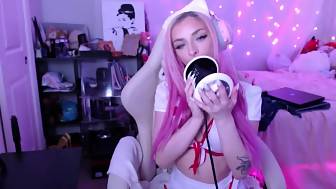 asmr licking nurse cosplay