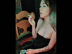 6 min - Mistress smokes cigarette