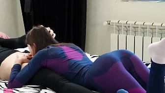 sister blow penis jizz