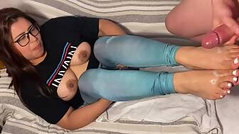 footjob oiled stepmom watch