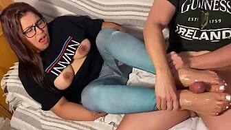footjob oiled stepmom watch