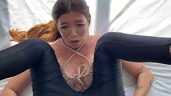 banged black leggings