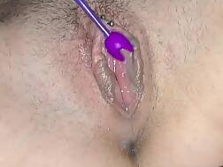 6 min - Vibrator soaking creampied pierced