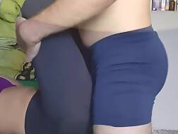 12 min - Leggings doggystyle cum pants