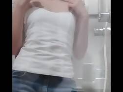 3 min - Teenager shower wearing denim