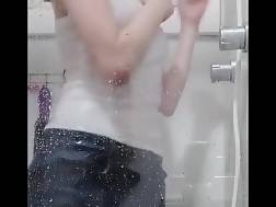 3 min - Teenager shower wearing denim