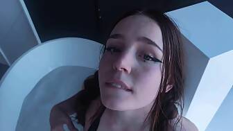 sperm mouth washing bathroom