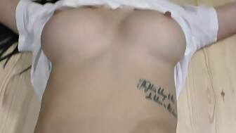 skinny oriental teen licked