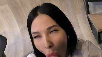 skinny oriental teen licked