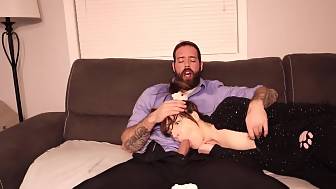 stepdaughter cum mouth face